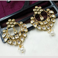 NAFJ Designer Kundan Pearl Beads Dangler Earrings for Women