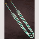 NAFJ Classic Beads And Austrian Stone Long Necklace for Men