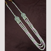 NAFJ Classic Beads And Austrian Stone Long Necklace for Men