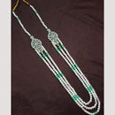 NAFJ Classic Beads And Austrian Stone Long Necklace for Men