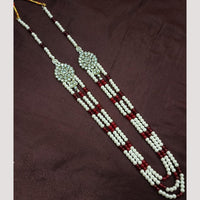 NAFJ Classic Beads And Austrian Stone Long Necklace for Men