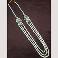NAFJ Classic Beads And Austrian Stone Long Necklace for Men