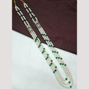 NAFJ Classic Beads And Austrian Stone Long Necklace for Men