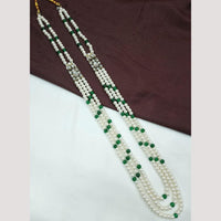 NAFJ Classic Beads And Austrian Stone Long Necklace for Men