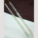 NAFJ Classic Beads And Austrian Stone Long Necklace for Men
