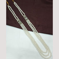 NAFJ Classic Beads And Austrian Stone Long Necklace for Men