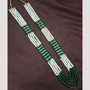 NAFJ Classic Beads And Austrian Stone Long Necklace for Men