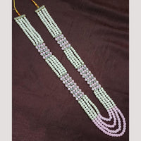 NAFJ Classic Beads And Austrian Stone Long Necklace for Men
