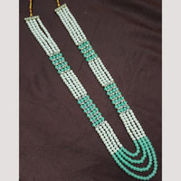 NAFJ Classic Beads And Austrian Stone Long Necklace for Men