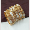 NAFJ Elegant Pota Stones And Meenakari Bangles Set