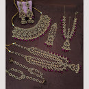NAFJ Gorgeous Crystal Stone Beads And Pearl Bridal Set