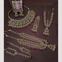 NAFJ Gorgeous Crystal Stone Beads And Pearl Bridal Set
