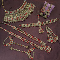 NAFJ Gorgeous Crystal Stone Beads And Pearl Bridal Set