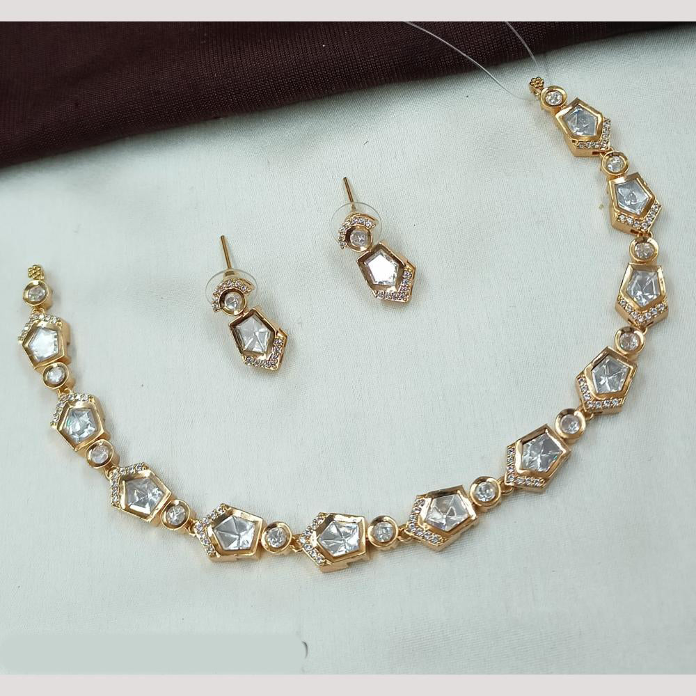 NAFJ Premium Polki Kundan Necklace Set