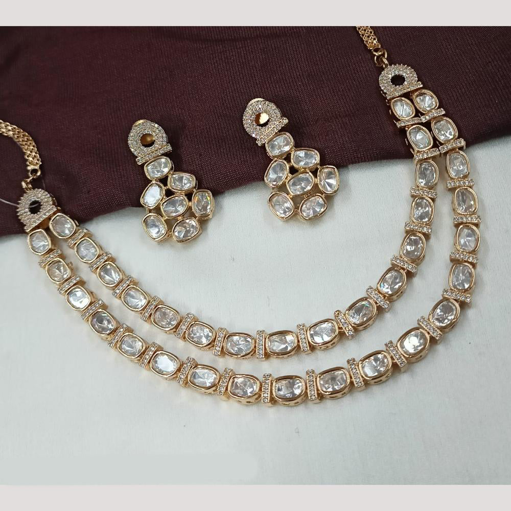 NAFJ Premium Polki Kundan Necklace Set