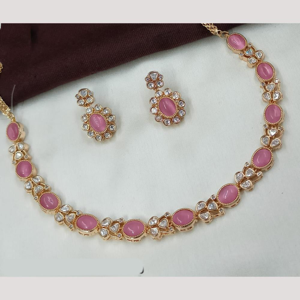 NAFJ Premium Polki Kundan Necklace Set