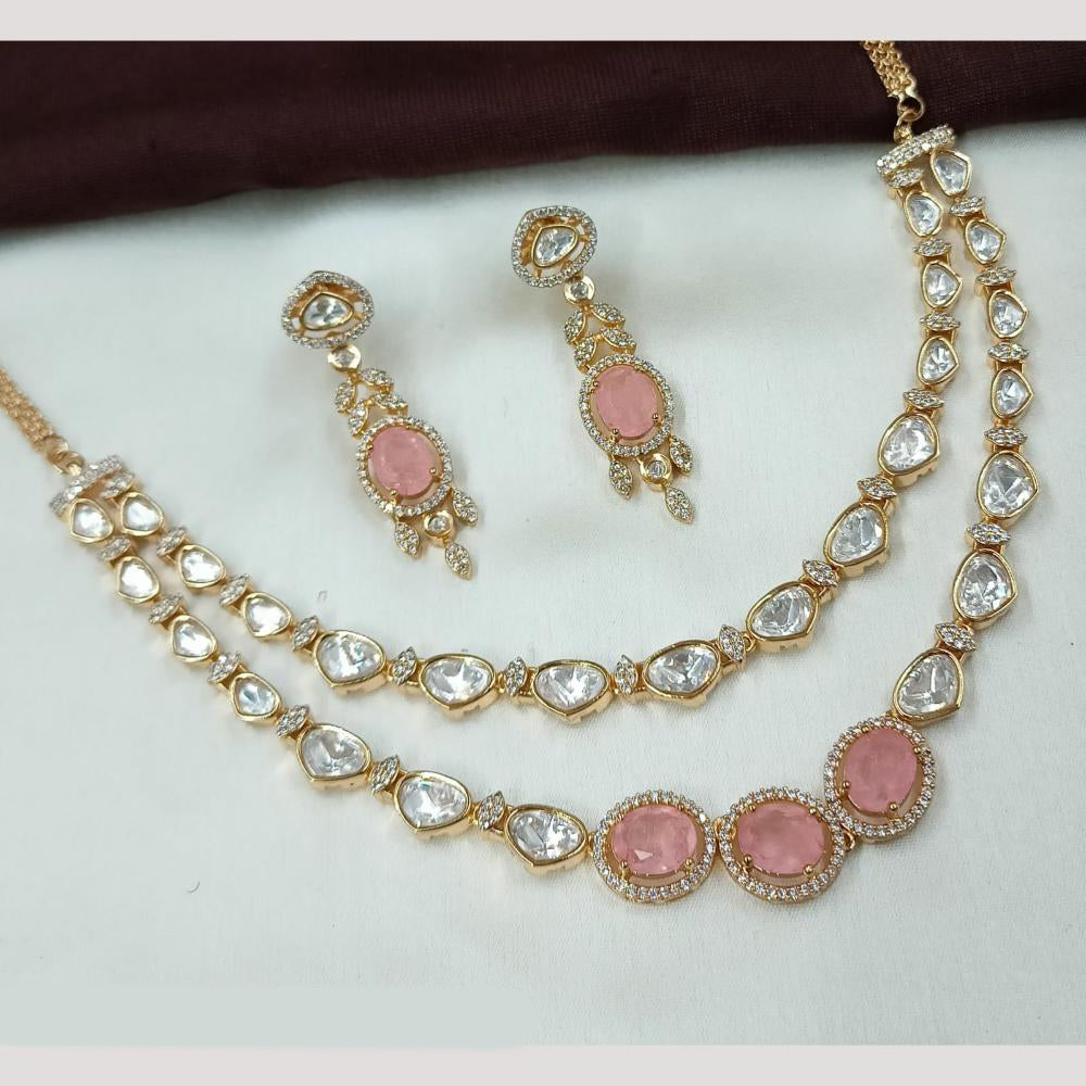 NAFJ Premium Polki Kundan Necklace Set