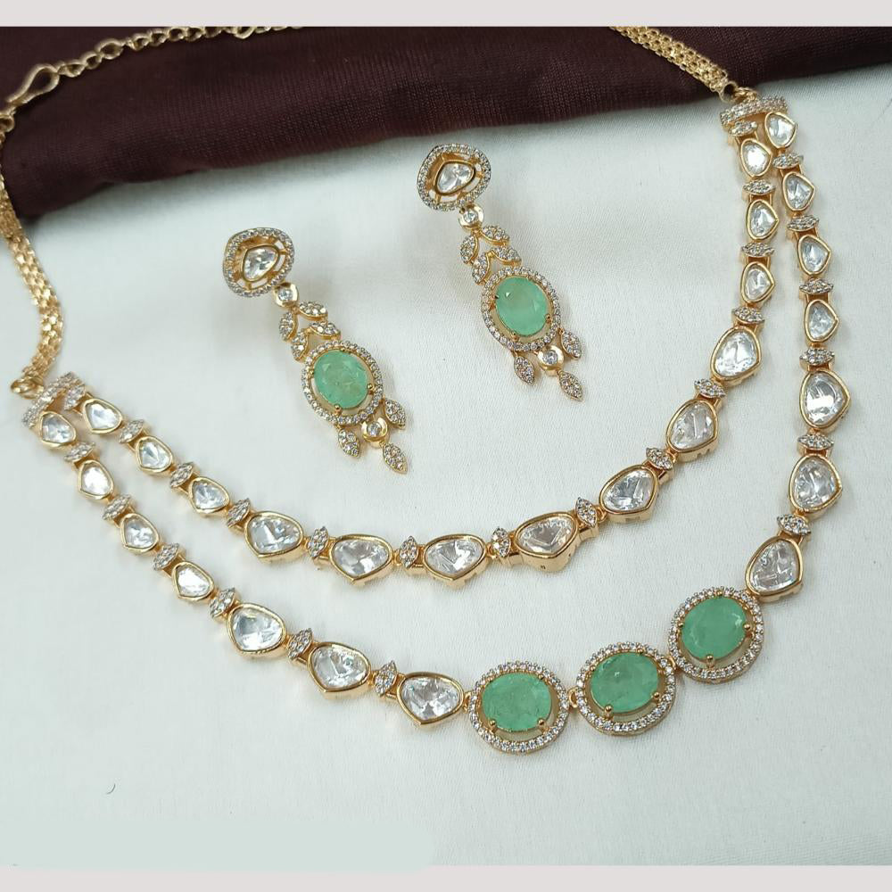 NAFJ Premium Polki Kundan Necklace Set