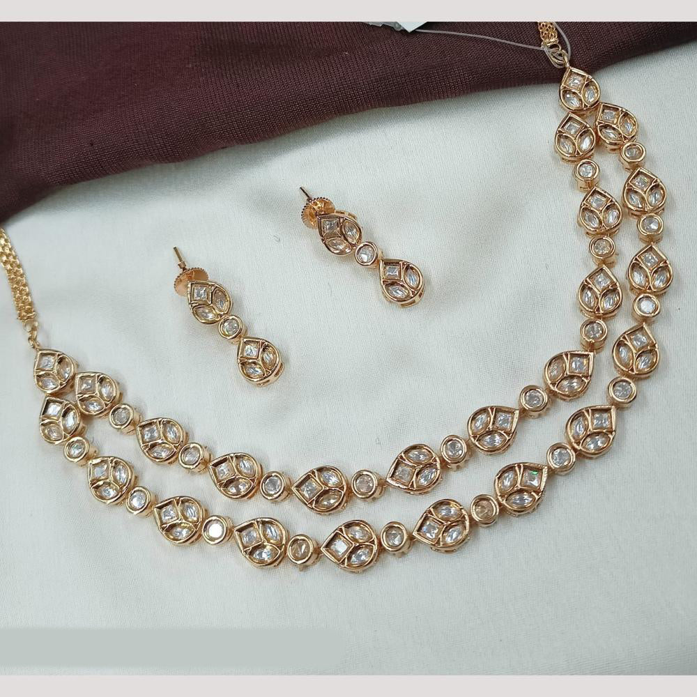 NAFJ Premium Polki Kundan Necklace Set