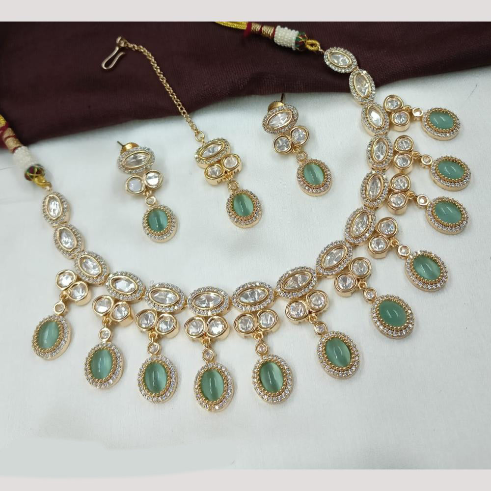 NAFJ Premium Polki Kundan Necklace Set