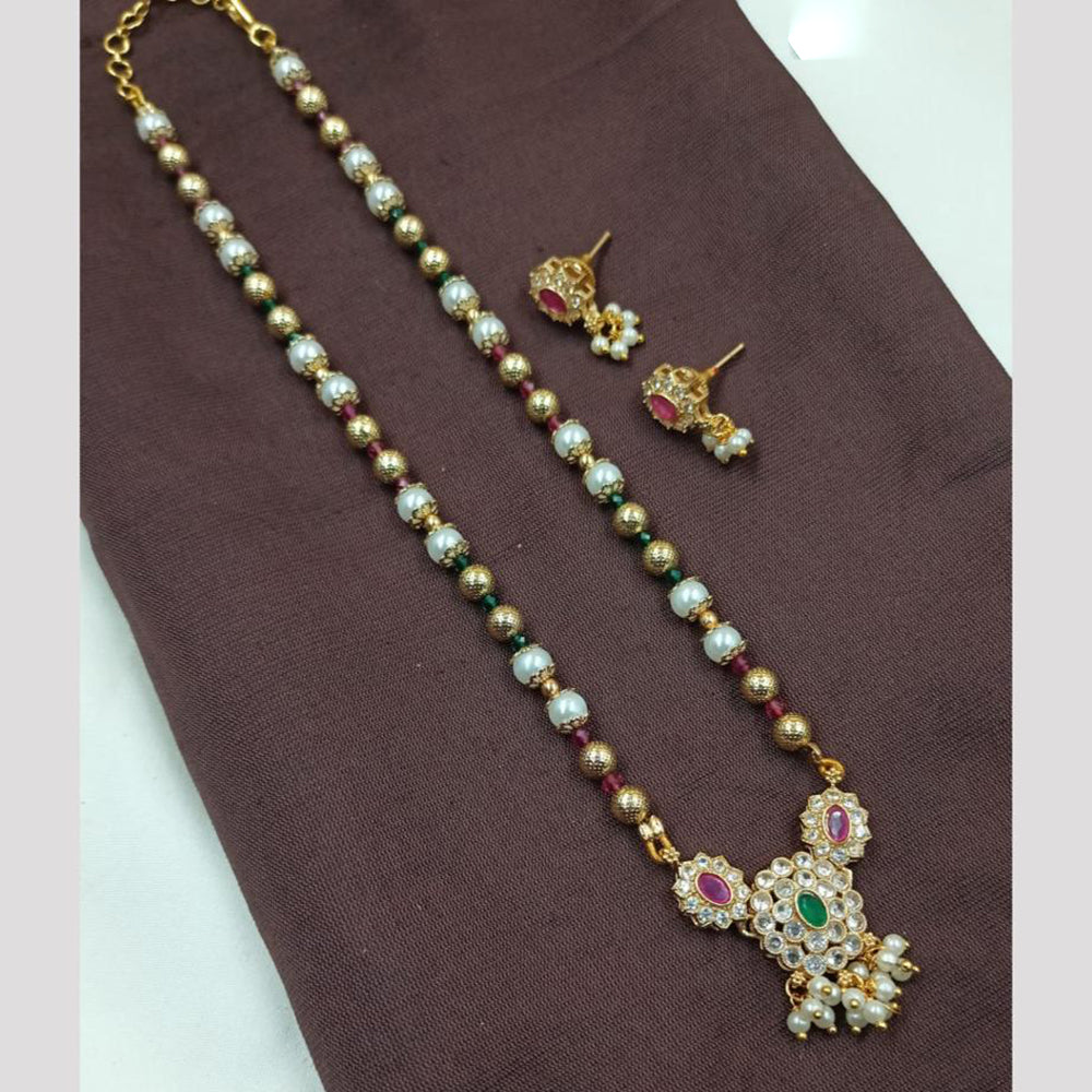 NAFJ Pota Stone and Beads Necklace Long Necklace Set