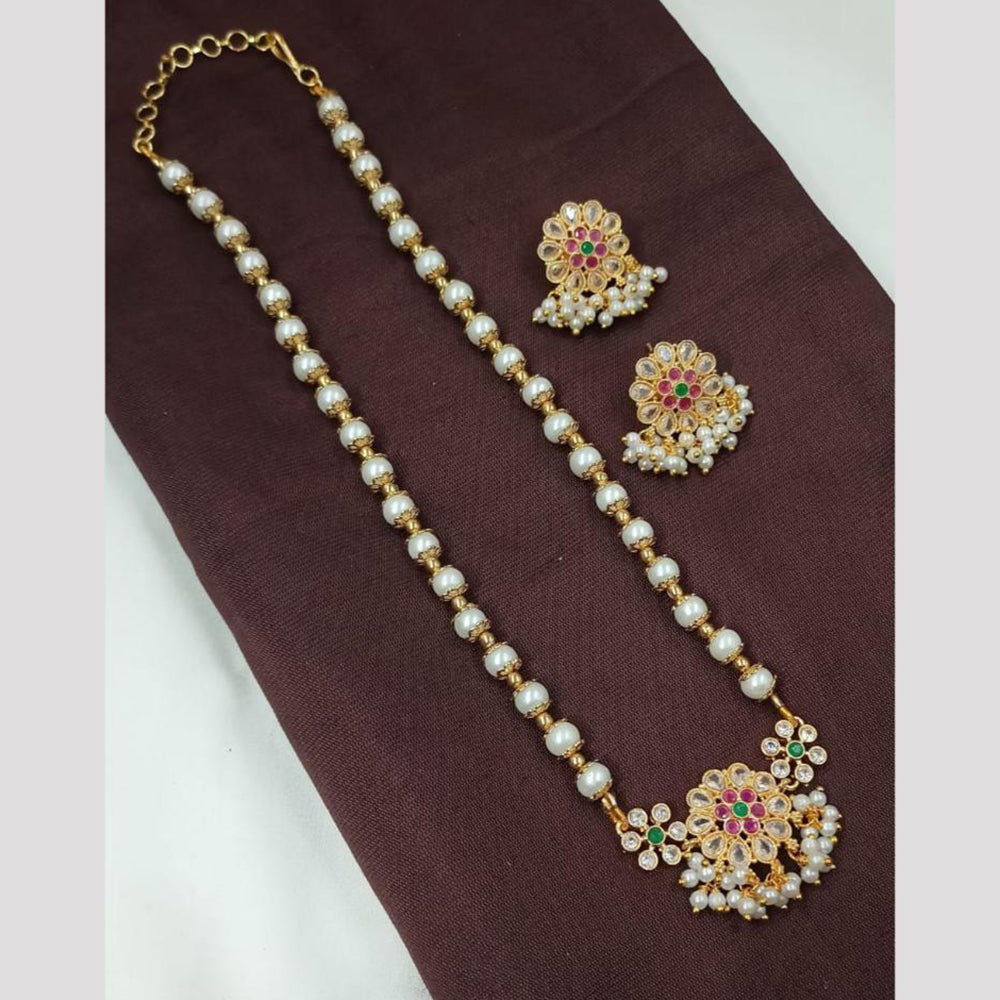 NAFJ Pota Stone and Beads Necklace Long Necklace Set