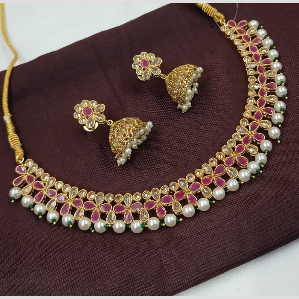 NAFJ Pota Stone and Pearl Necklace Set
