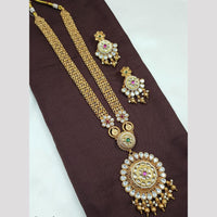 NAFJ Pota Stone and Pearl Long Necklace Set