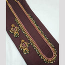 NAFJ Pota Stone Long Necklace Set with Matching Earrings