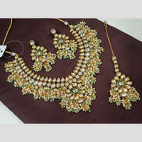 NAFJ Designer Kundan Necklace Set with Pearl Drops