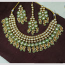 NAFJ Designer Kundan Necklace Set with Pearl Drops