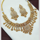 NAFJ Crystal Stone And Pearl Necklace Set