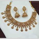 NAFJ Crystal Stone And Pearl Necklace Set