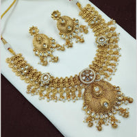 NAFJ Kundan And Beads Necklace Set