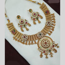 NAFJ Kundan And Beads Meenakari Necklace Set