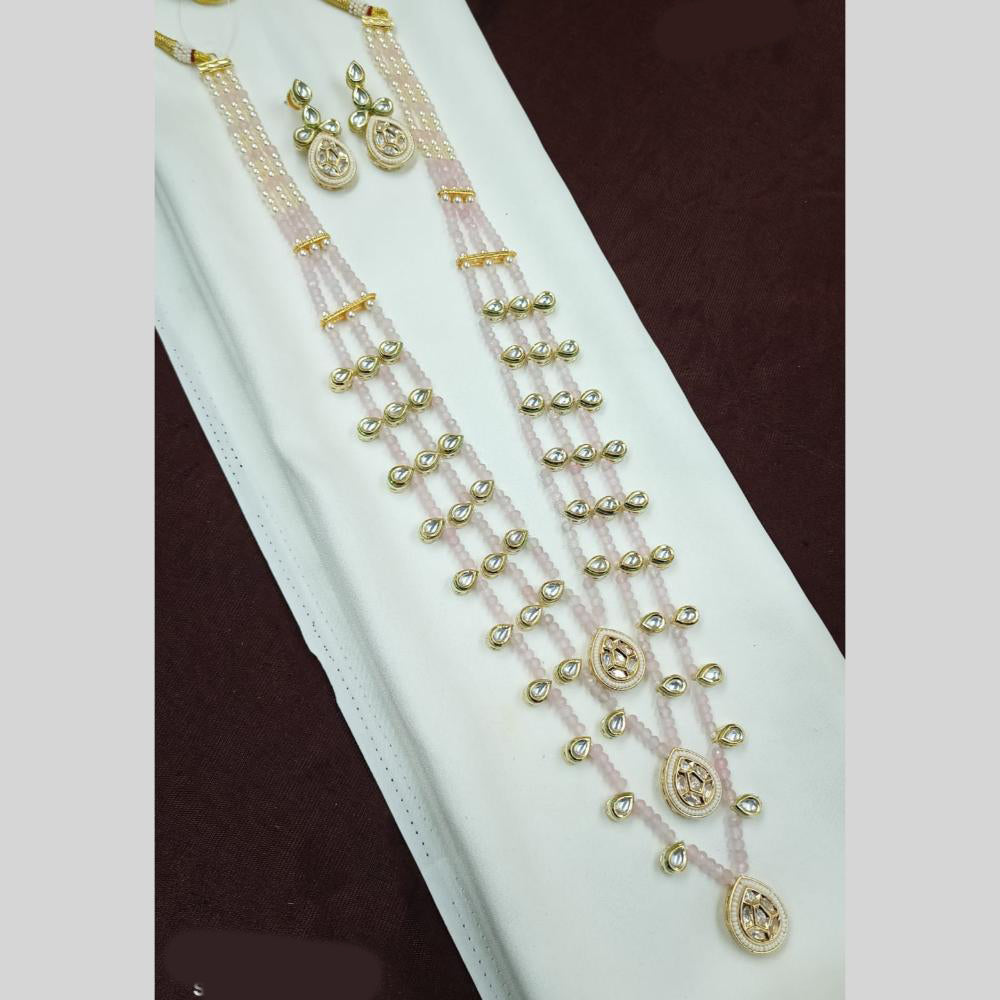 NAFJ Polki Kundan Long Necklace Set