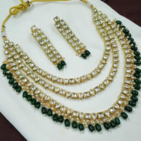 NAFJ Kundan And Beads Necklace Set