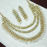 NAFJ Kundan And Beads Necklace Set