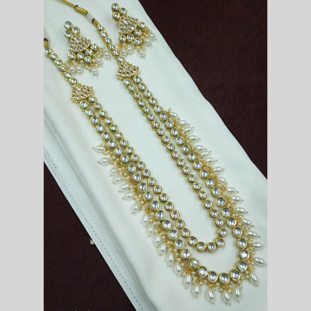 NAFJ Kundan Long Necklace Set