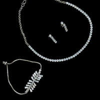 NAFJ Timeless Sparkle Crystal Stone Combo Necklace Set