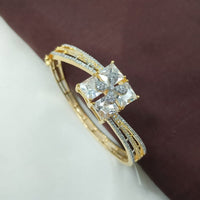 NAFJ Fashionable American Diamond Delicate Openable Bracelet 