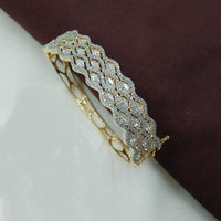 NAFJ Fashionable American Diamond Delicate Openable Bracelet 