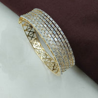 NAFJ Fashionable American Diamond Delicate Openable Bracelet 