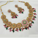 NAFJ Pota Stone Royal Blossom Antique Necklace Set