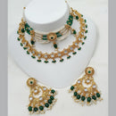 NAFJ Kundan Stone Royal Elegance Layered Necklace Set