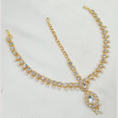 NAFJ Ethnic Gold Maangtikka Adorned With Crystal Stone And Pearl