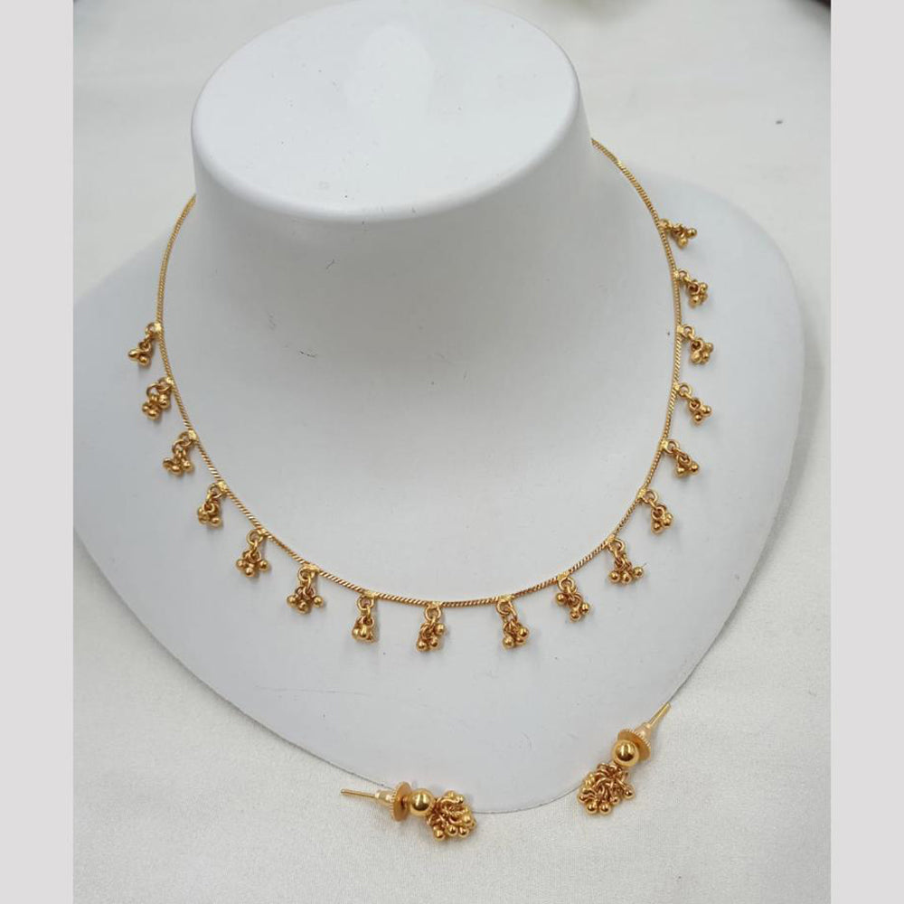 NAFJ Glow Up Gold Plated Pearl Necklace Set