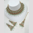NAFJ Crystal Stone And Pearl Necklace Set Elegant Jewelery For All Festivals