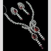 NAFJ Glamour Gleam American Diamonds Necklace Set