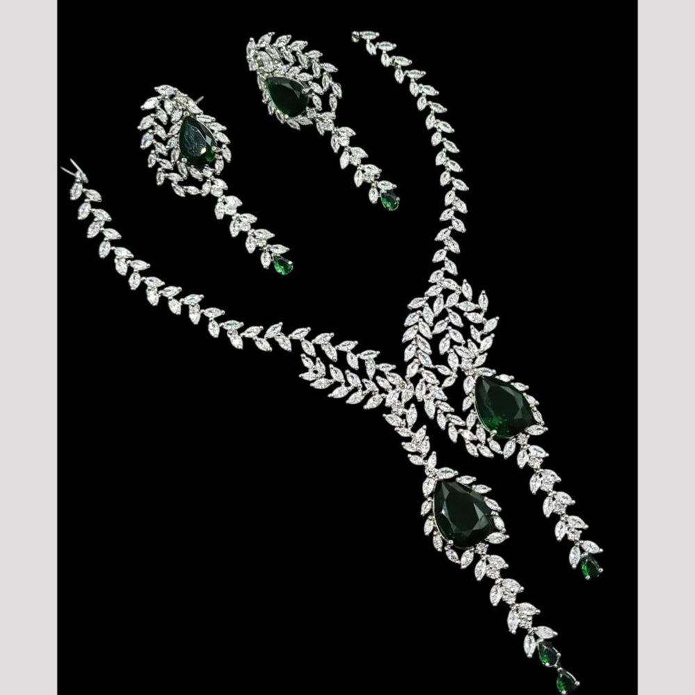 NAFJ Glamour Gleam American Diamonds Necklace Set